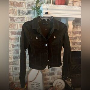 Love Tree Women's Dark Green Jean Jacket